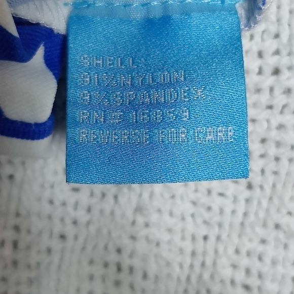 J.McLaughlin Helena Vertical Strip Dress Blue White Women's Size M Catalina - Picture 7 of 9